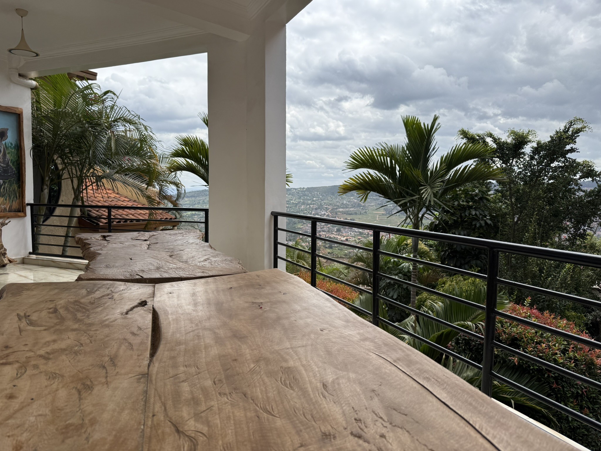 The second floor balcony at High Ground Villa.