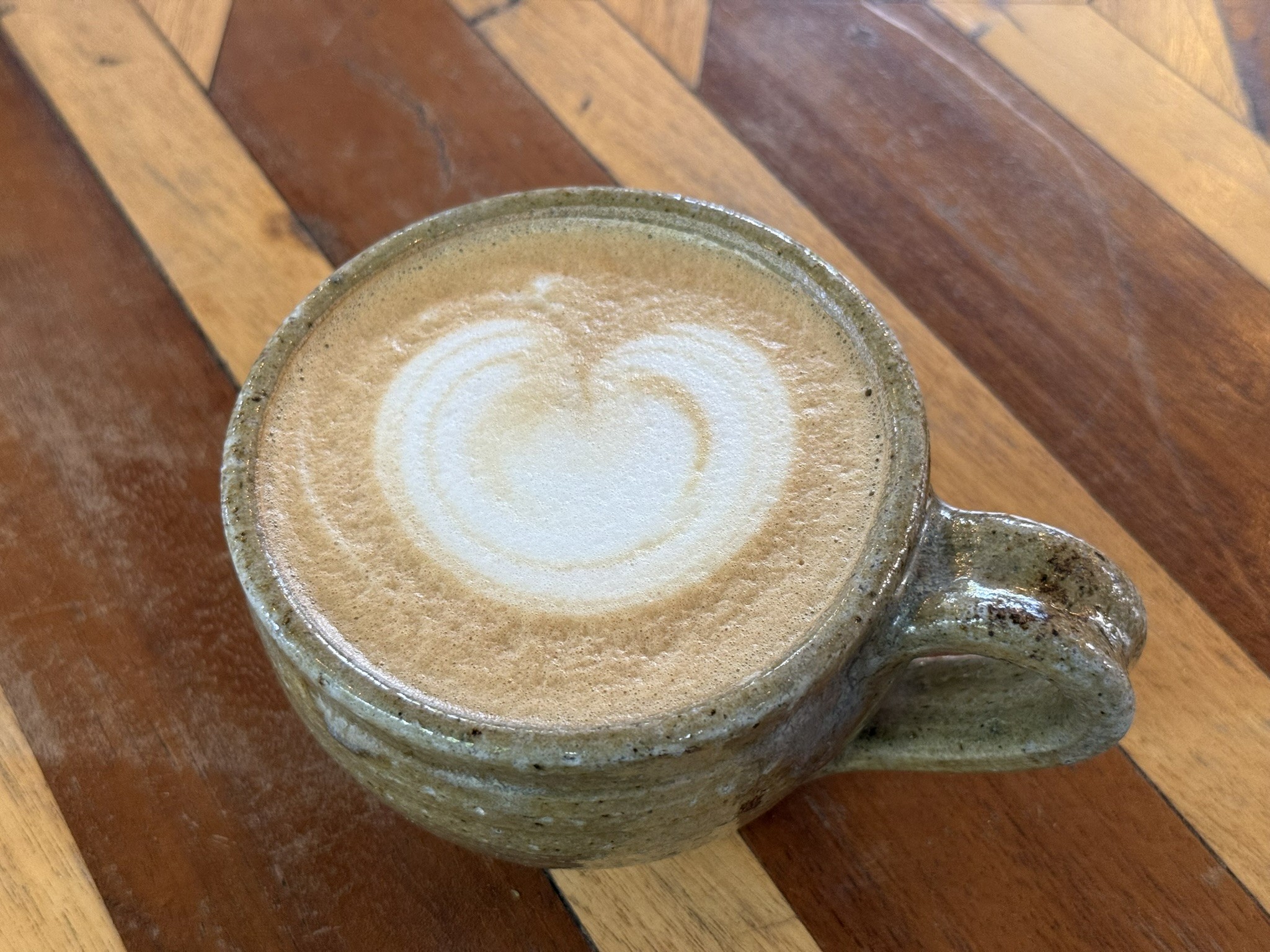 A vanilla latte made with love.