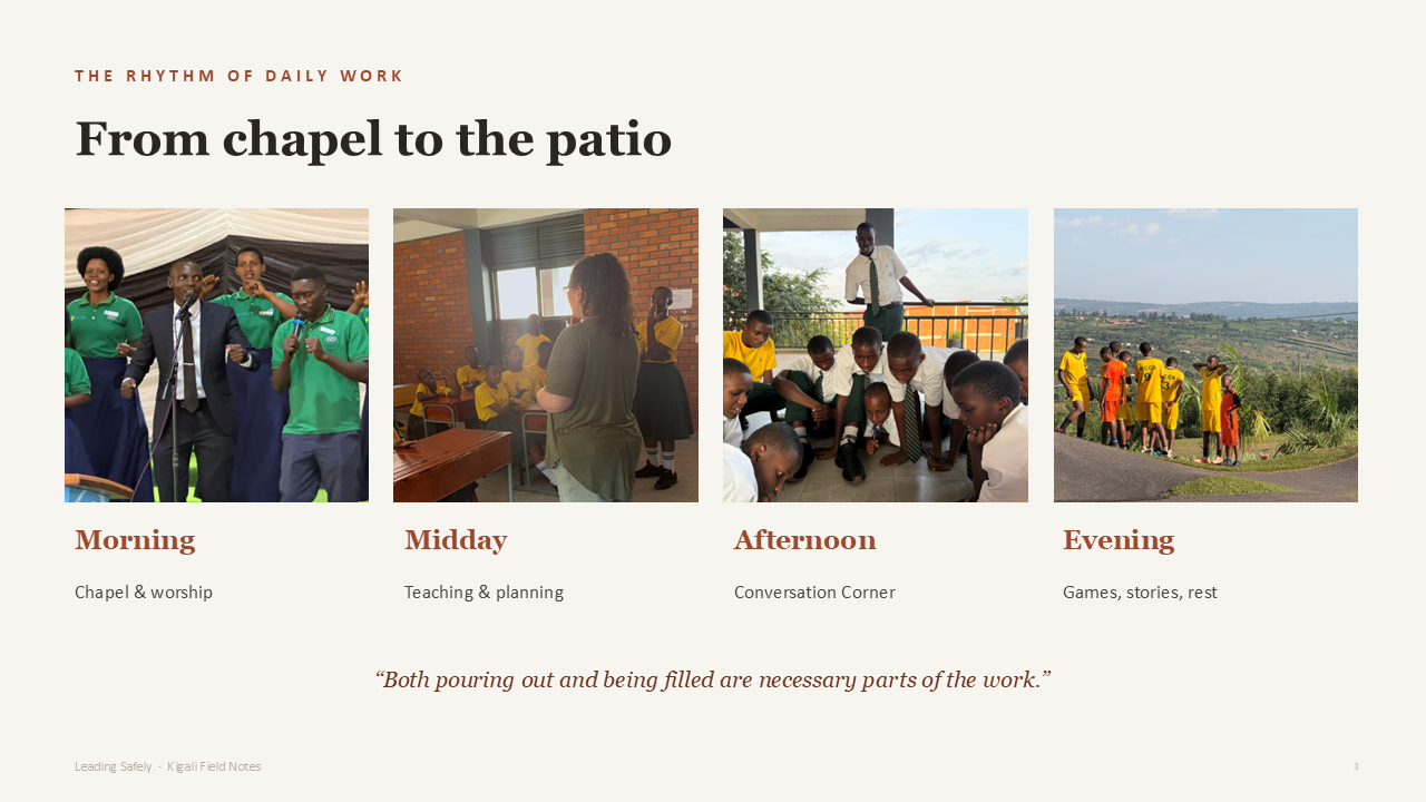 The rhythm of daily work slide
