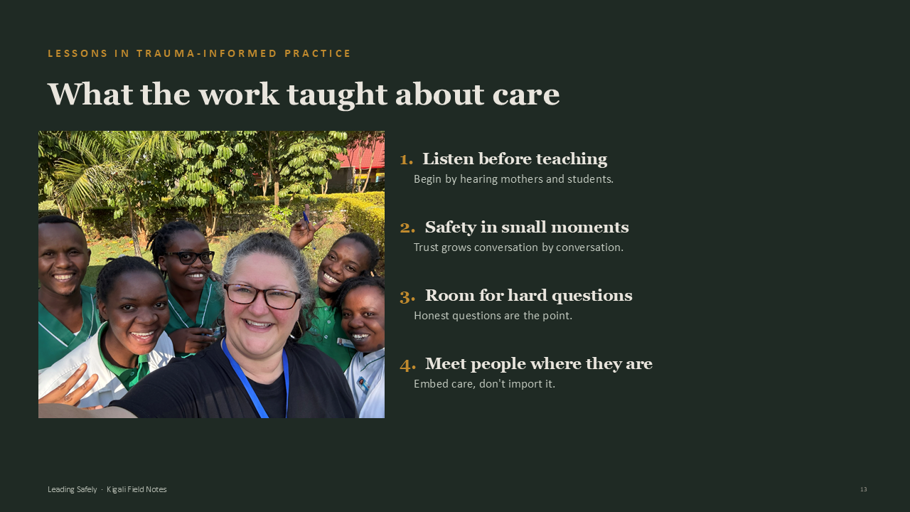 Lessons in trauma-informed practice slide